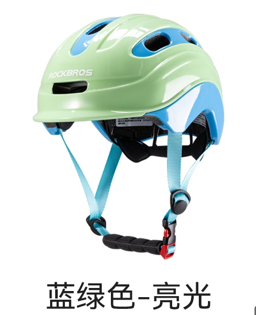 Helm Kinder Blau Grün Glänzend Größe M