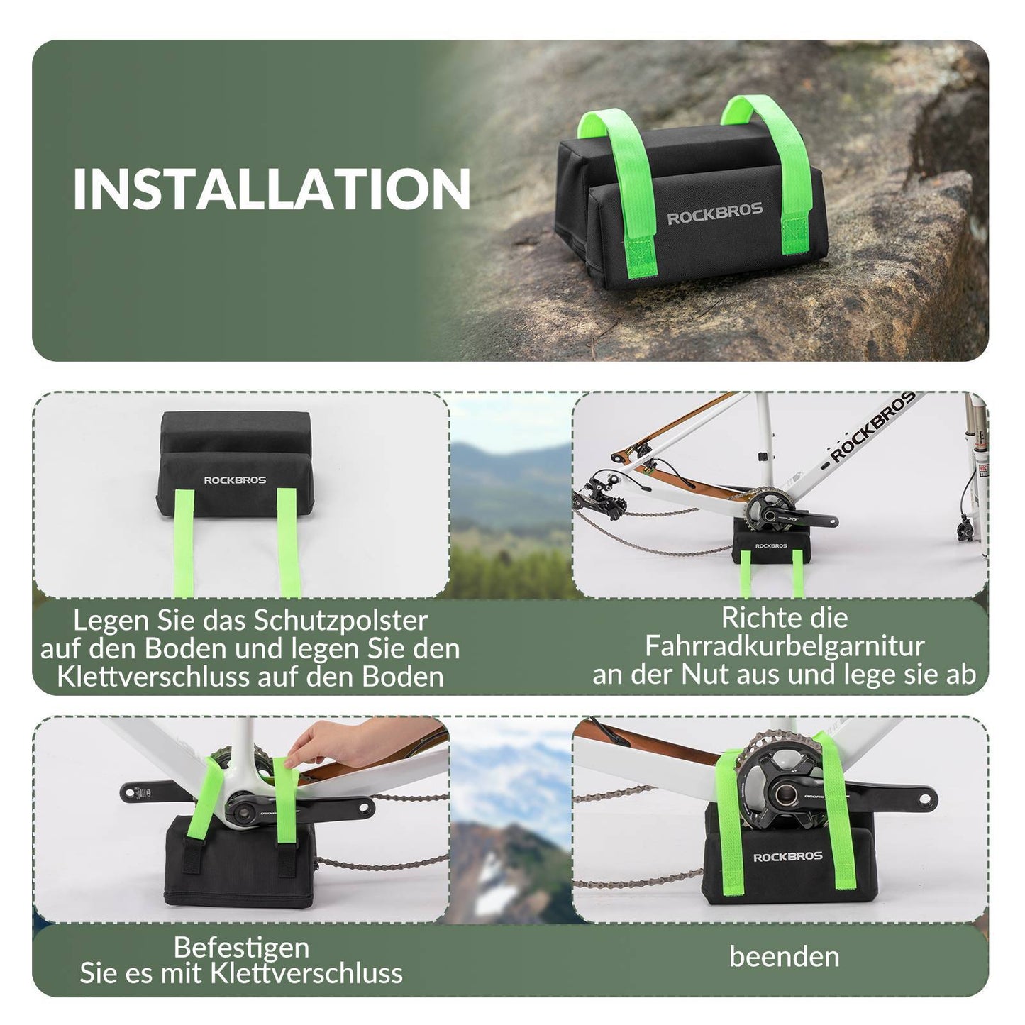 ROCKBROS Fahrrad Kettenradgarnitur Schutzpolster Fahrradzubehör Universal - ROCKBROS-EU