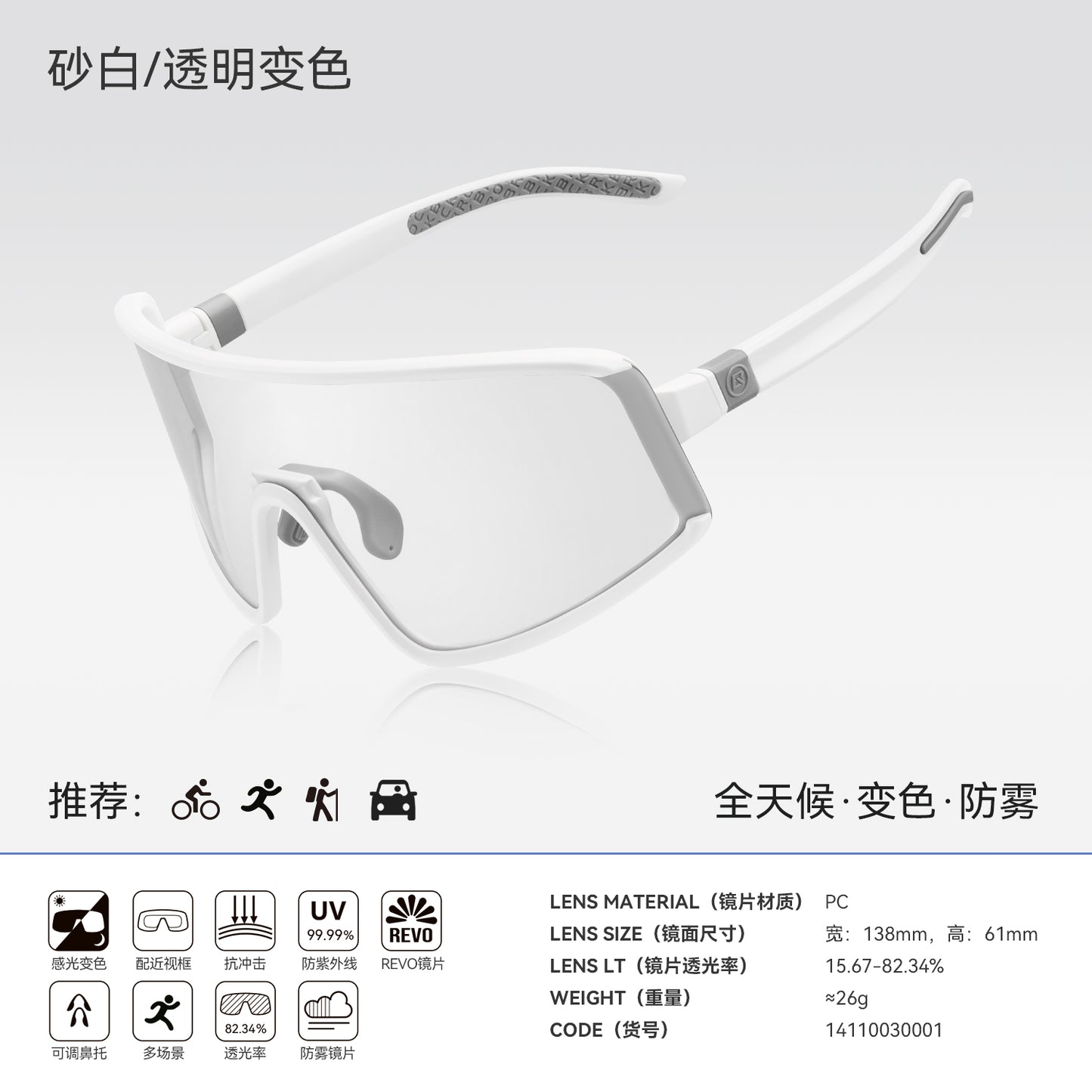 Sandweiß/PC Farbwechsel Antibeschlag