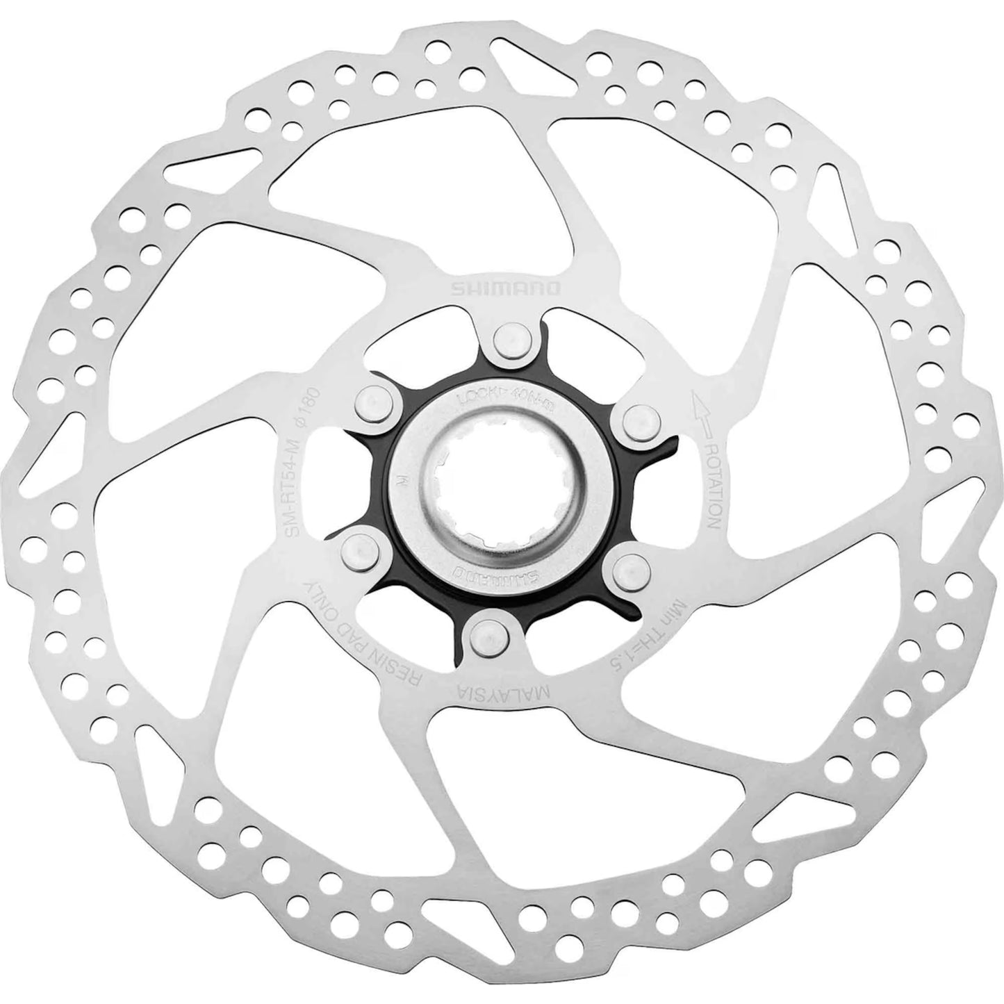 【SHIMANO】Shimano Bremsscheibe SM-RT54, M, 160MM, mit Sicherungsring für Harzstollen, einzeln verpackt