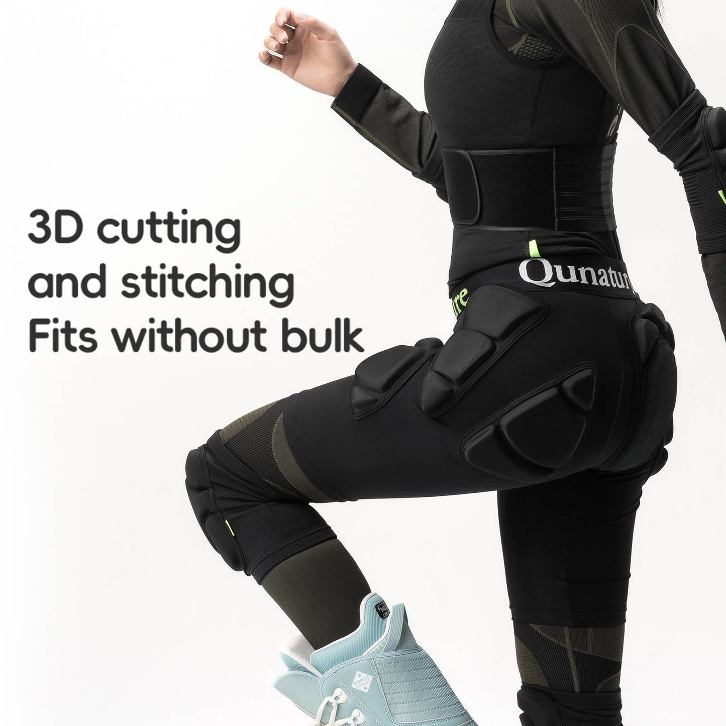 Qunature 3D H邦ftpolster Protektorenhose EVA Crash-Pad
