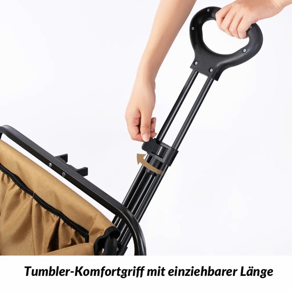 Qunature Bollerwagen Faltbar 150KG mit Gro?e Breiten R?dern und Bremse