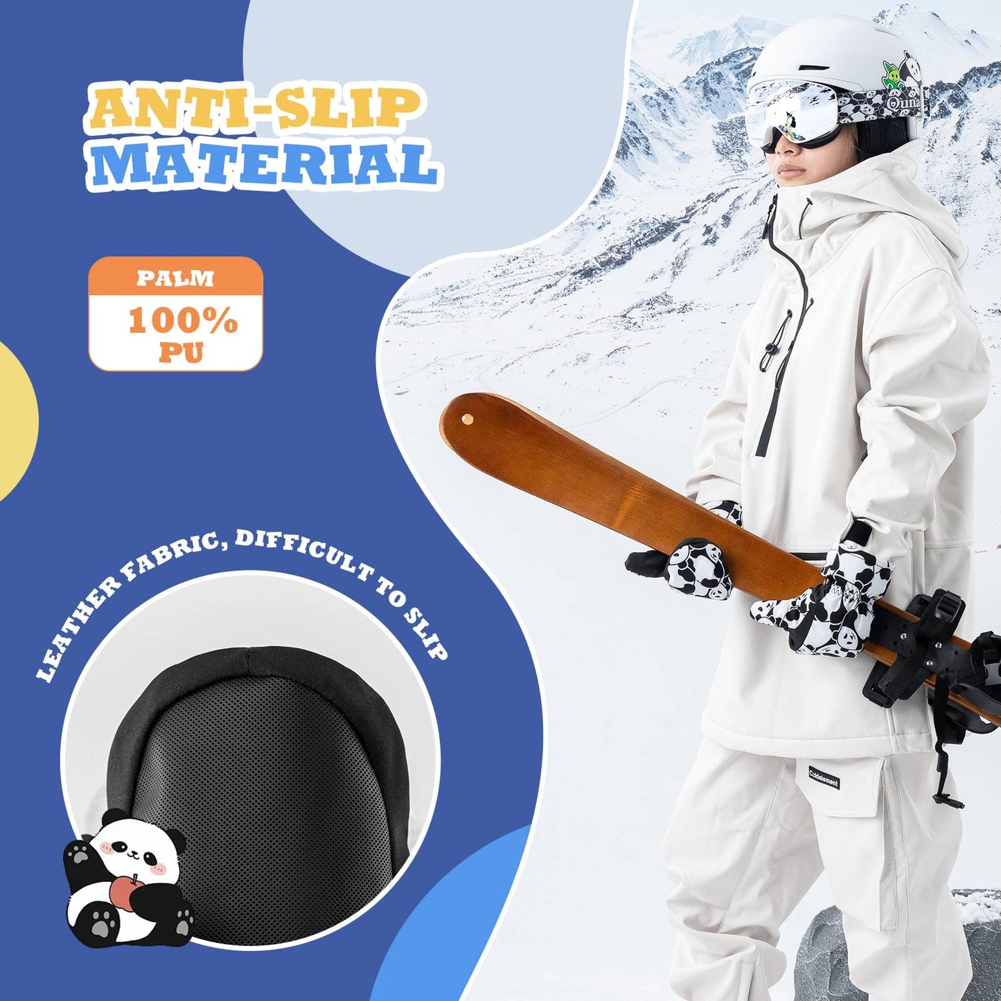 Qunature Kinder Winddichte Skihandschuhe