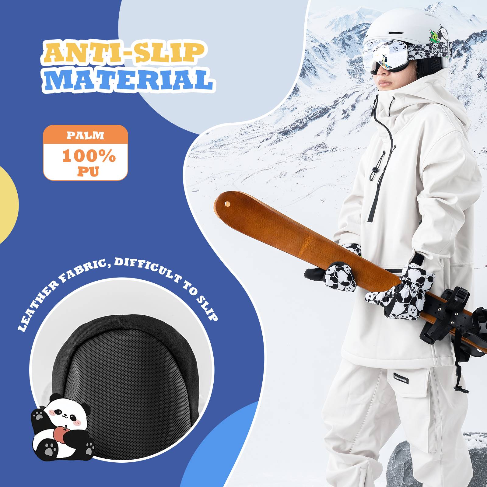 Qunature Kinder Winddichte Skihandschuhe