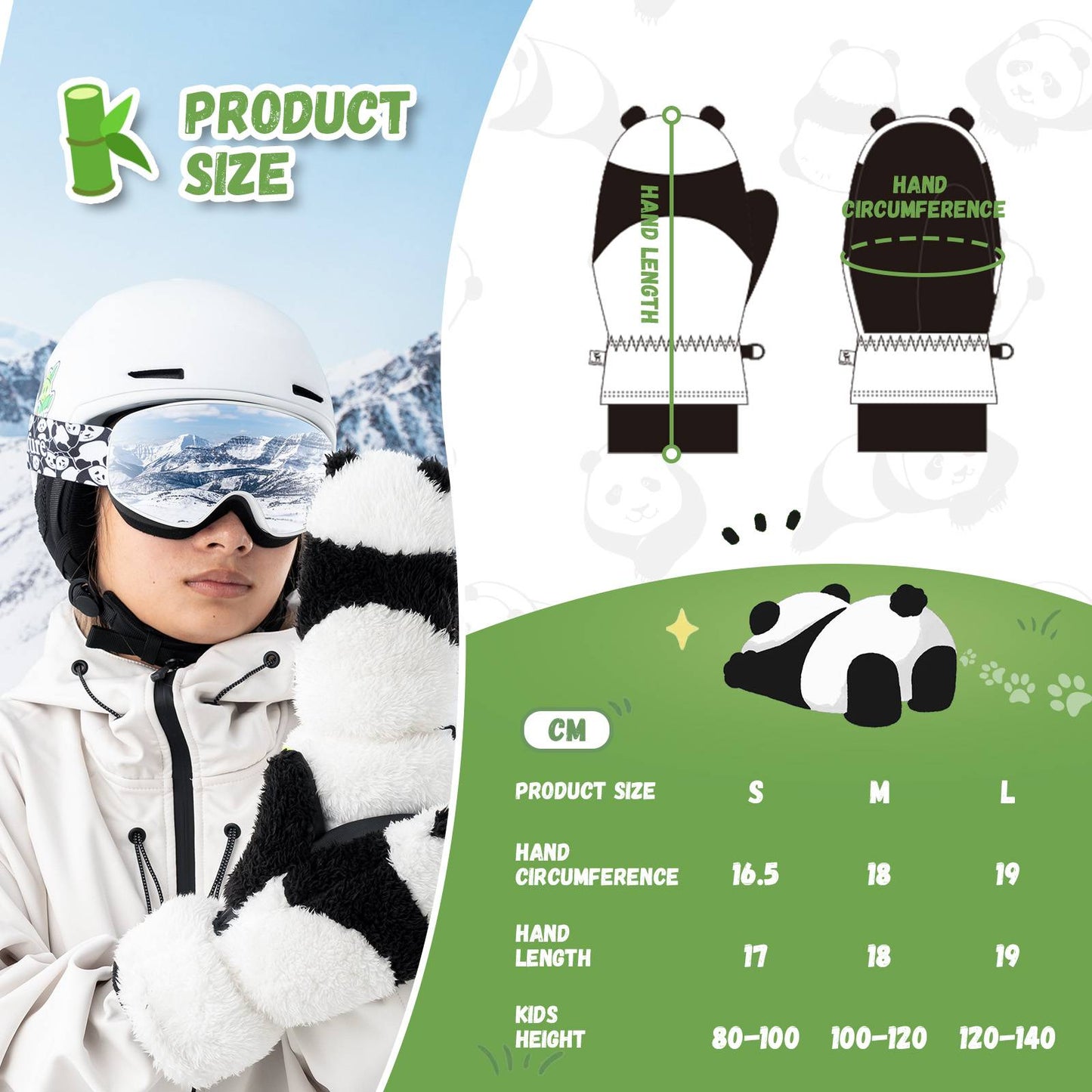 Qunature Kinder Winddichte Skihandschuhe
