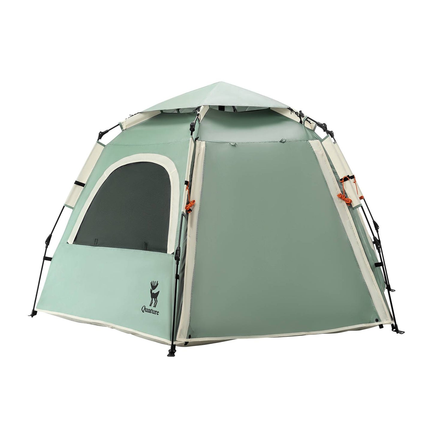 Qunature Pop-Up Campingzelt 2-4 Personen, Wasserdichtes Kuppelzelt #Color_Hellgr邦n