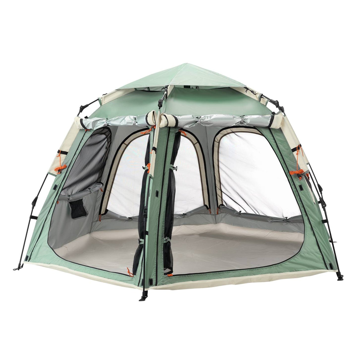Qunature Pop-Up Campingzelt 2-4 Personen, Wasserdichtes Kuppelzelt #Color_Hellgr邦n