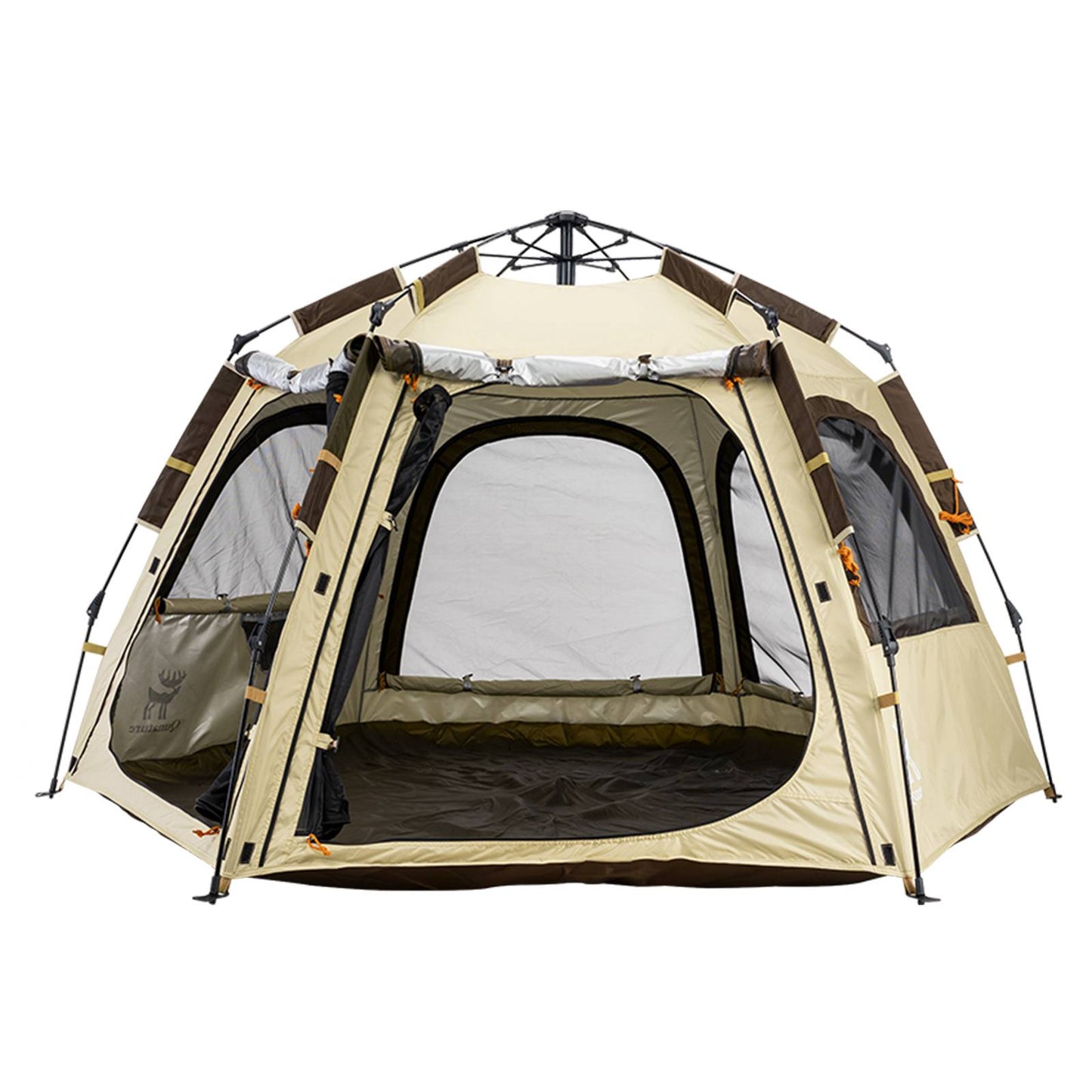 Qunature Pop-Up Campingzelt 2-4 Personen, Wasserdichtes Kuppelzelt #Color_Khaki
