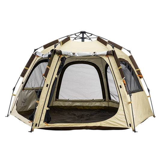 Qunature Pop-Up Campingzelt 2-4 Personen, Wasserdichtes Kuppelzelt #Color_Khaki