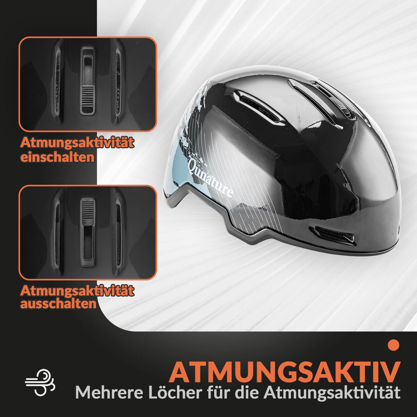 Qunature Ski-/Snowboardhelm mit Ohrensch邦tzer #Color_Schwarz