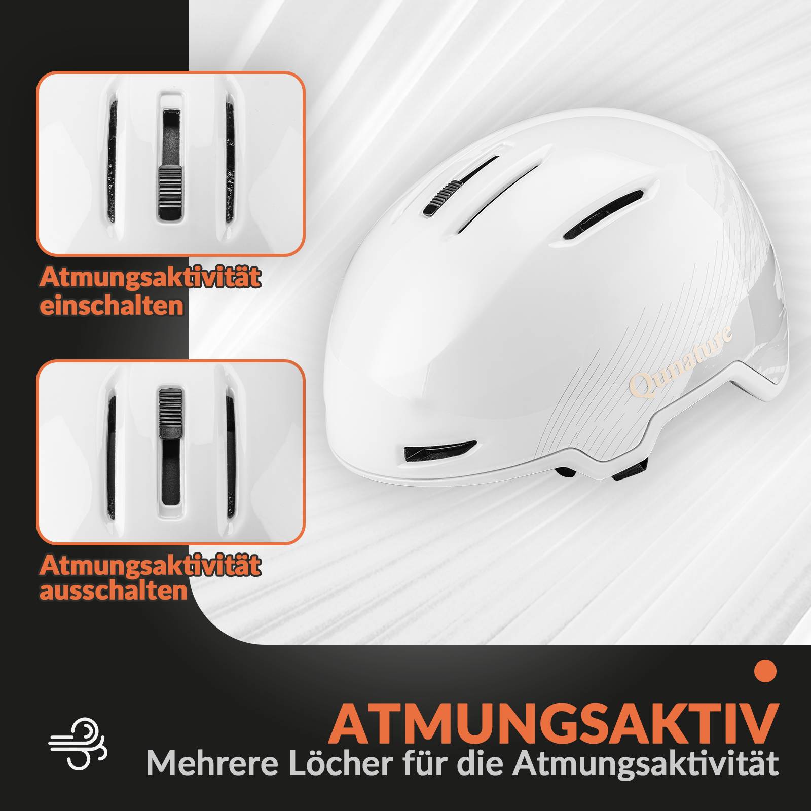 Qunature Ski-/Snowboardhelm mit Ohrensch邦tzer #Color_Wei?
