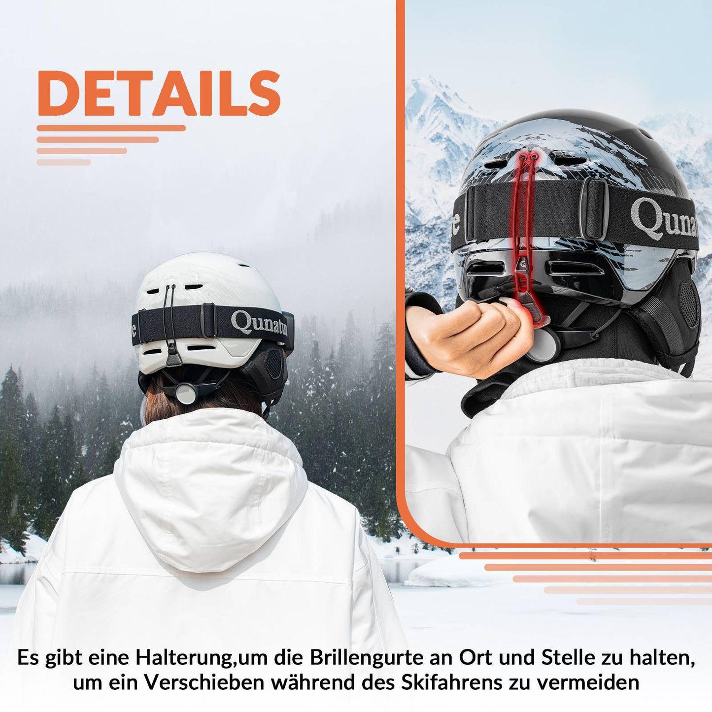 Qunature Ski-/Snowboardhelm mit Ohrensch邦tzer #Color_Wei? ( Panda-Design )
