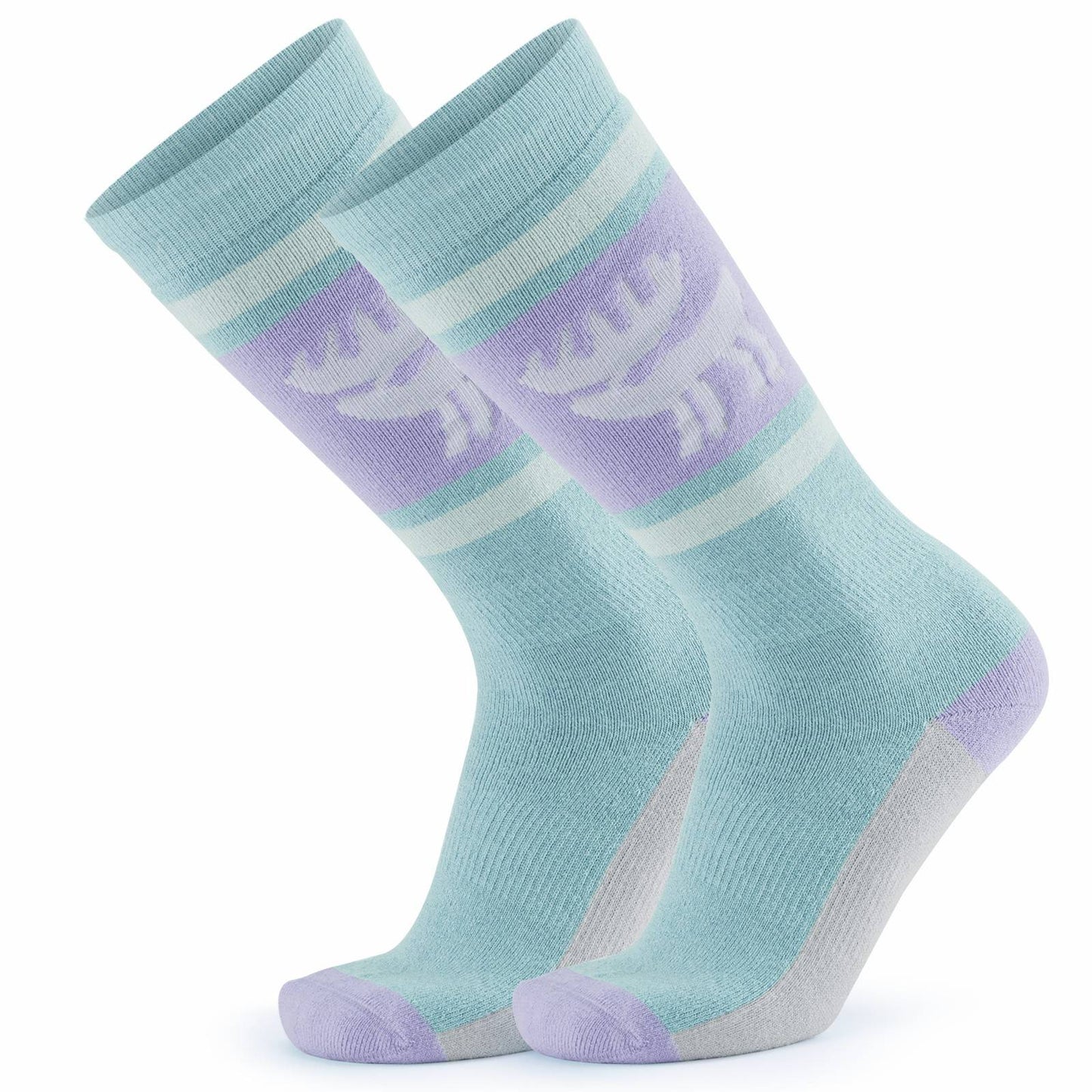 Qunature Ski Sock Unisex Skisocken #Color_Elch-Gr邦n