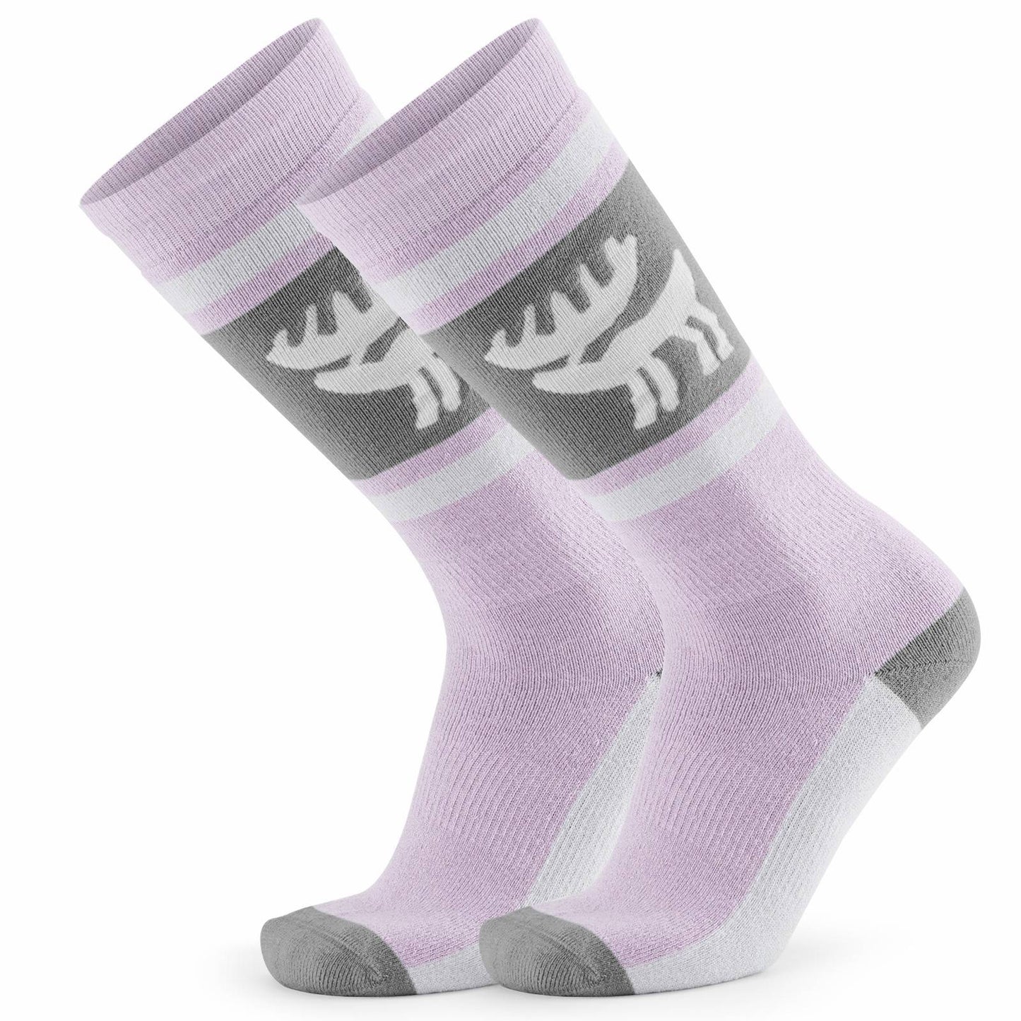 Qunature Ski Sock Unisex Skisocken #Color_Elch-Rosa