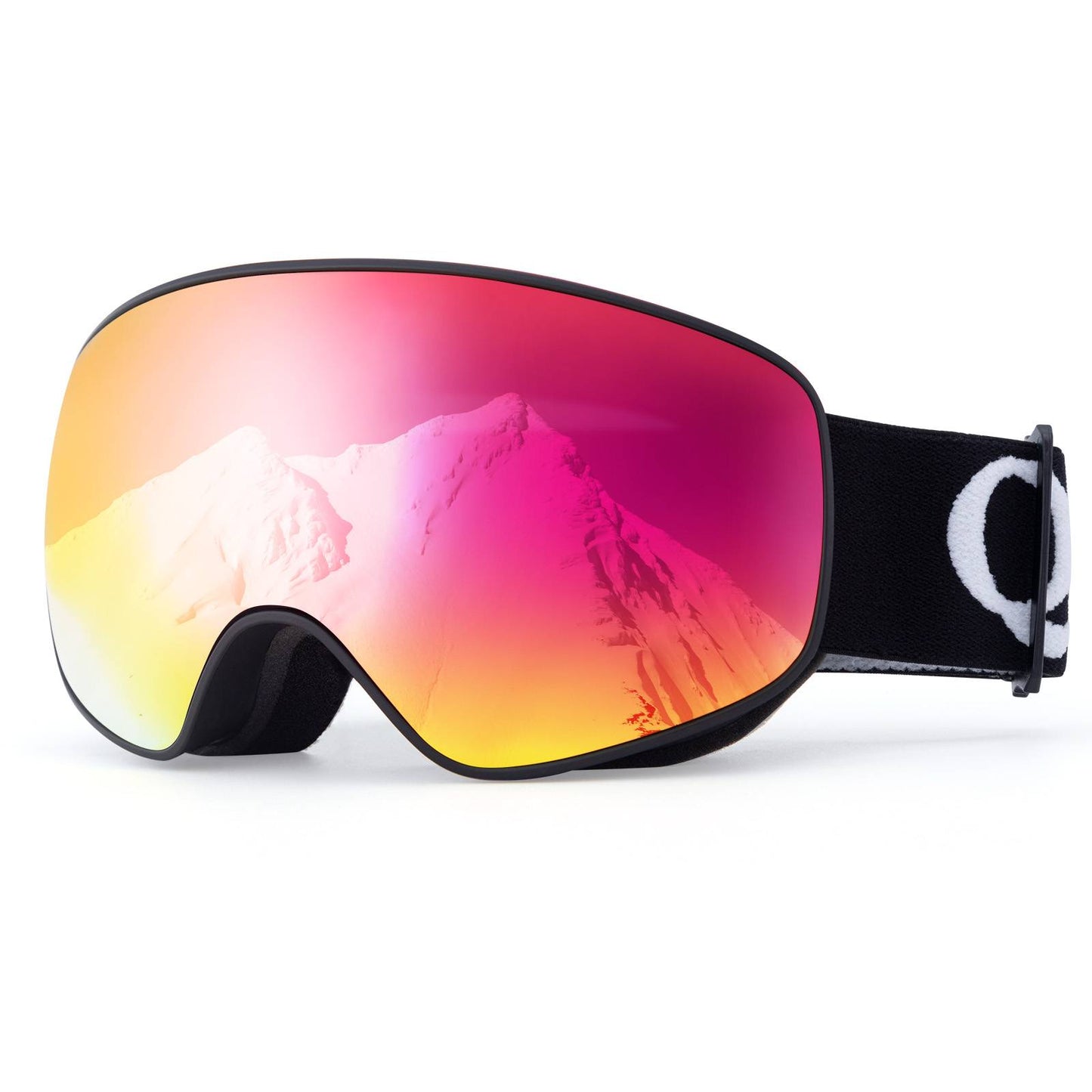 Qunature Skibrille Snowboard Brille Schneebrille OTG Anti-Fog Unisex #Color_Schwarz