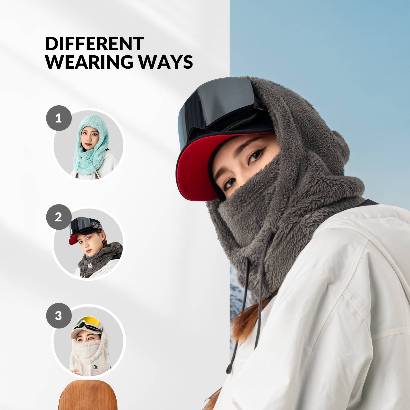 Qunature Thermo Sturmhaube Winddicht Balaclava #Color_Dunkelgrau