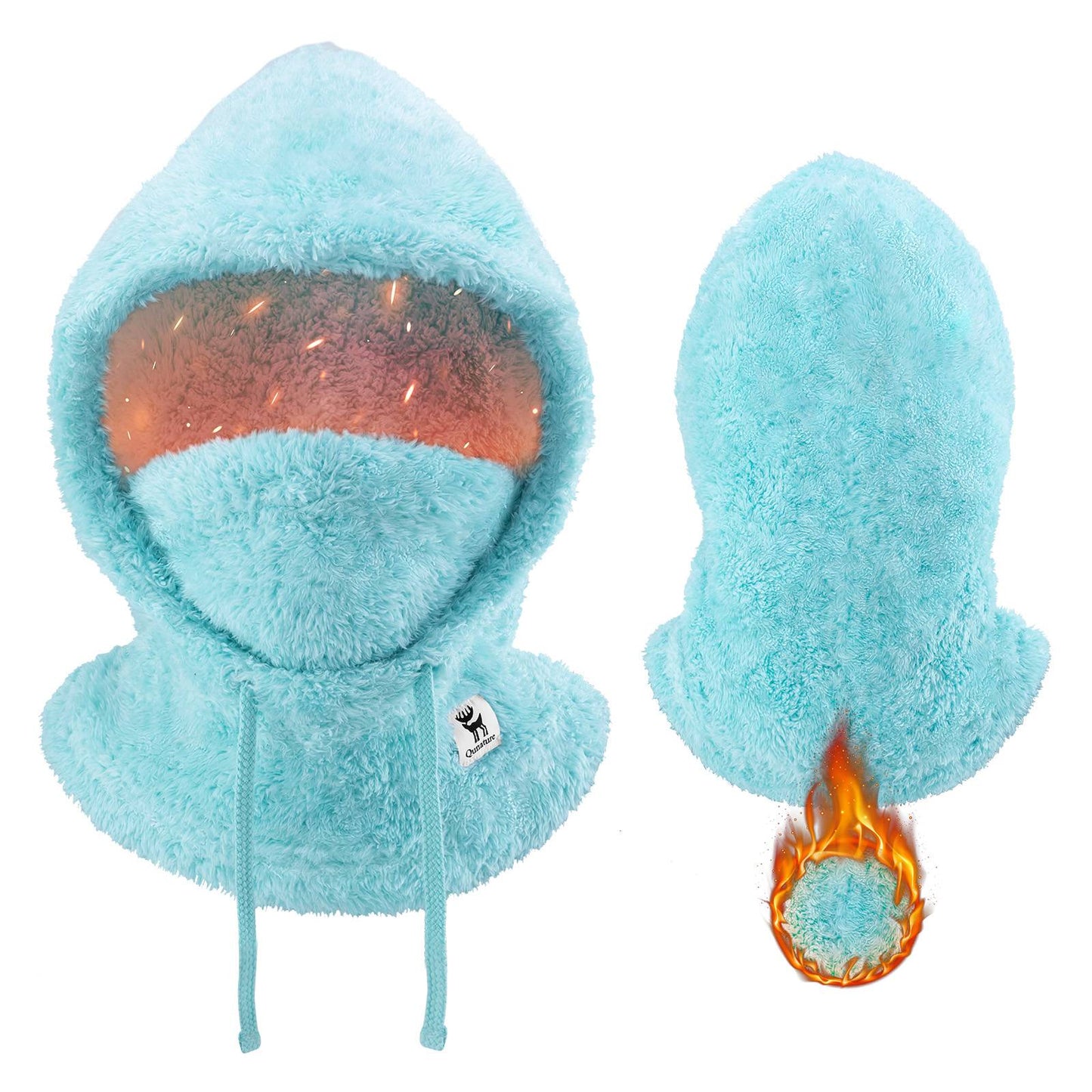 Qunature Thermo Sturmhaube Winddicht Balaclava #Color_Hellgr邦n