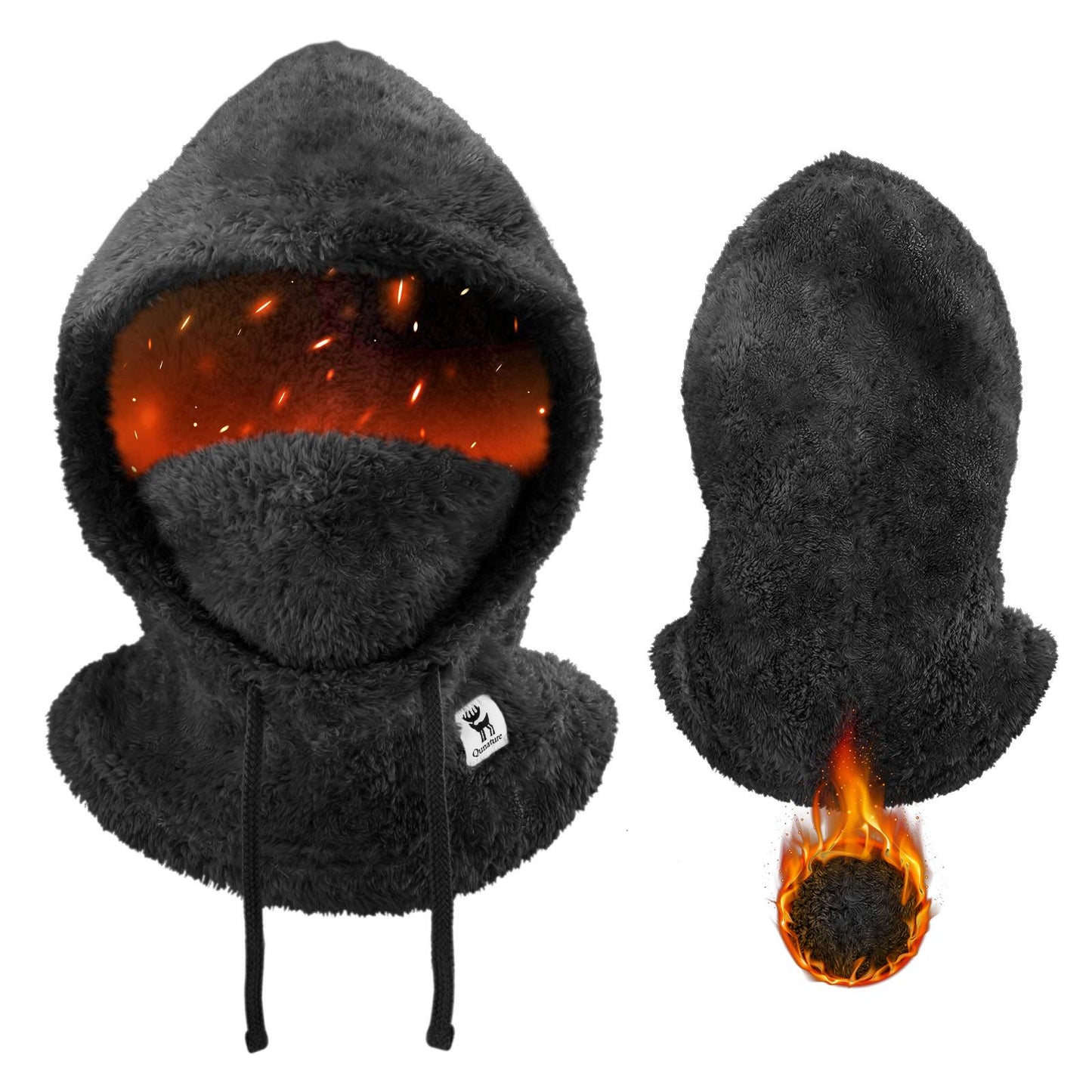 Qunature Thermo Sturmhaube Winddicht Balaclava #Color_Schwarz