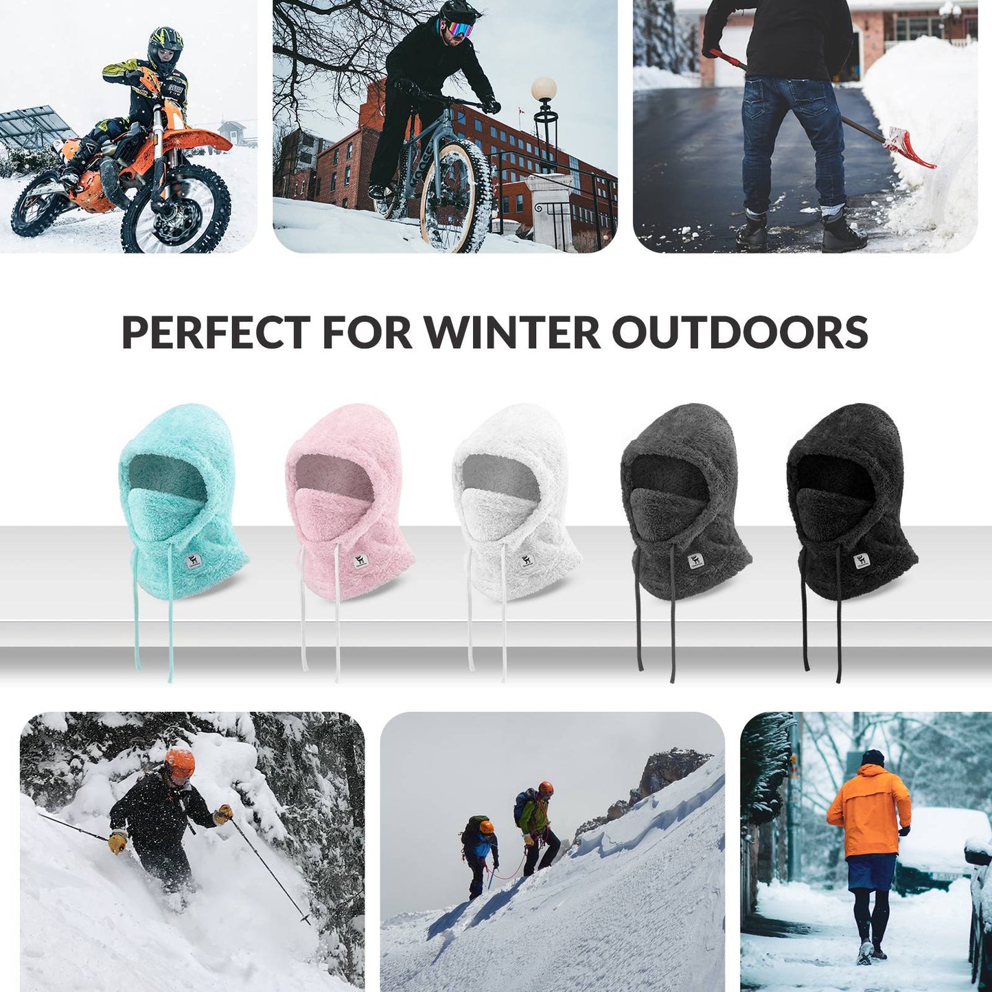 Qunature Thermo Sturmhaube Winddicht Balaclava