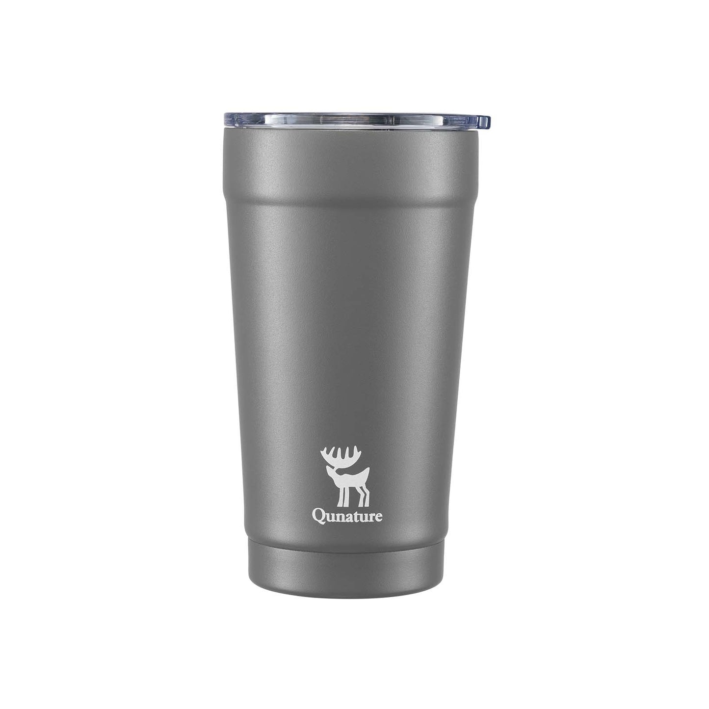 Qunature Thermobecher Edelstahl Kaffee-to-go Grau