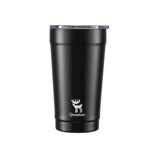 Qunature Thermobecher Edelstahl Kaffee-to-go Schwarz