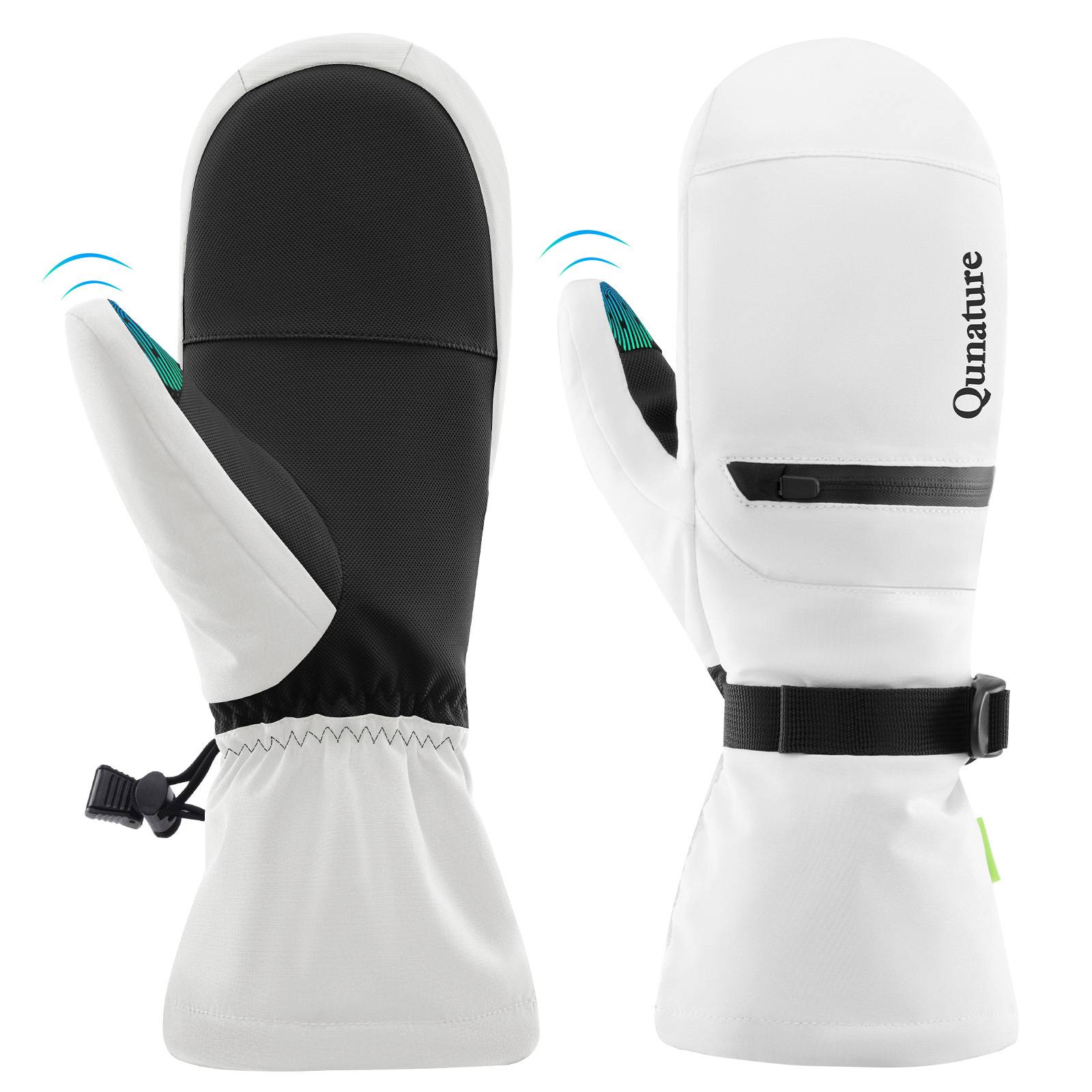 Qunature Wasserdichte Skihandschuhe XS-XL #Color_Wei?