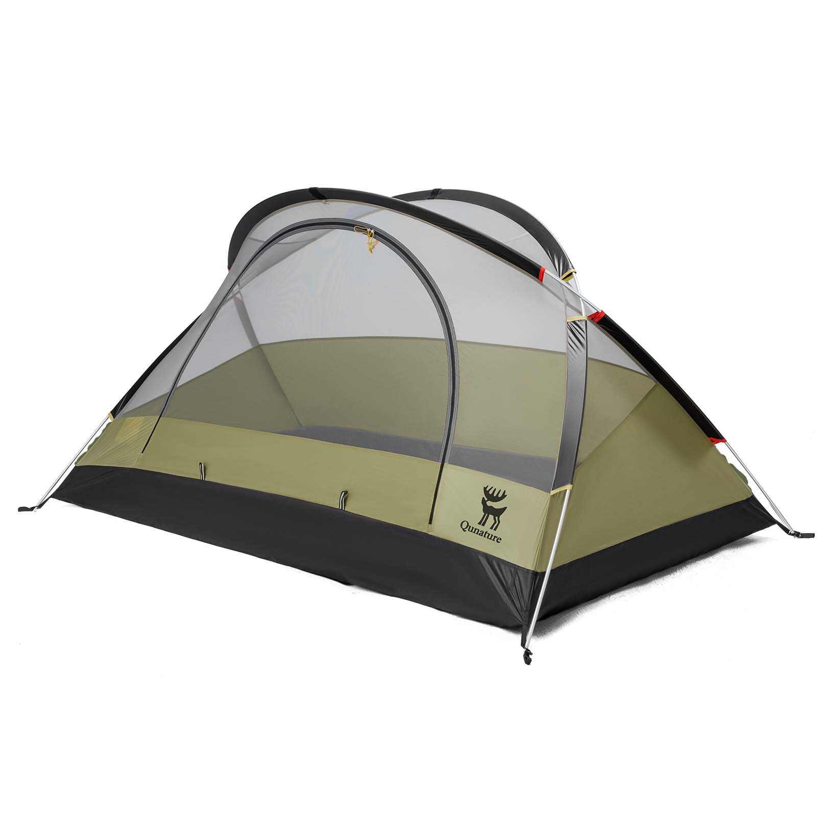 Qunature Wasserdichtes 2-Personen Rucksackzelt mit X-Struktur #Color_Olivgr邦n