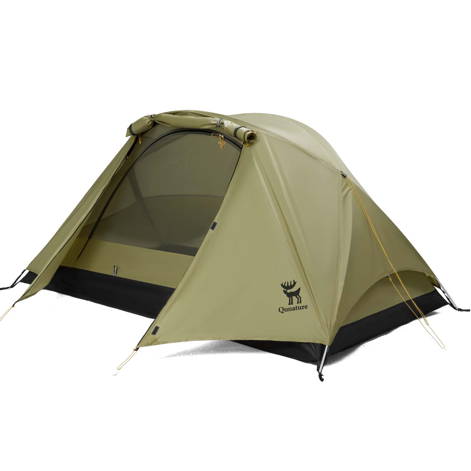 Qunature Wasserdichtes 2-Personen Rucksackzelt mit X-Struktur #Color_Olivgr邦n