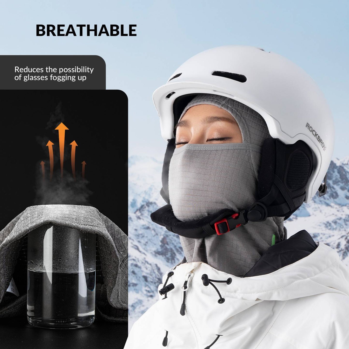 Qunature Winddichte Sturmhaube Herbst Winter Balaclava #Color_Grau