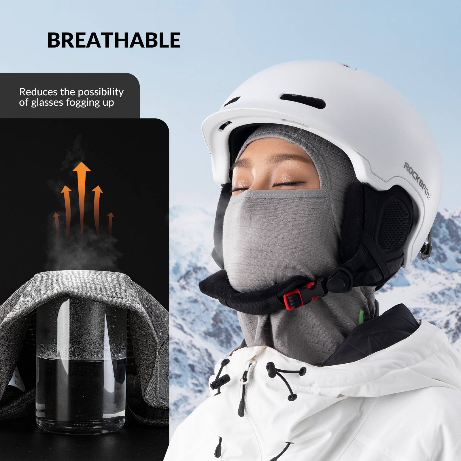 Qunature Winddichte Sturmhaube Herbst Winter Balaclava #Color_Grau