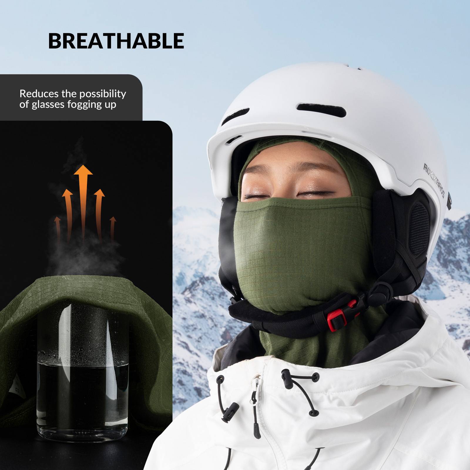 Qunature Winddichte Sturmhaube Herbst Winter Balaclava #Color_Milit?rgr邦n