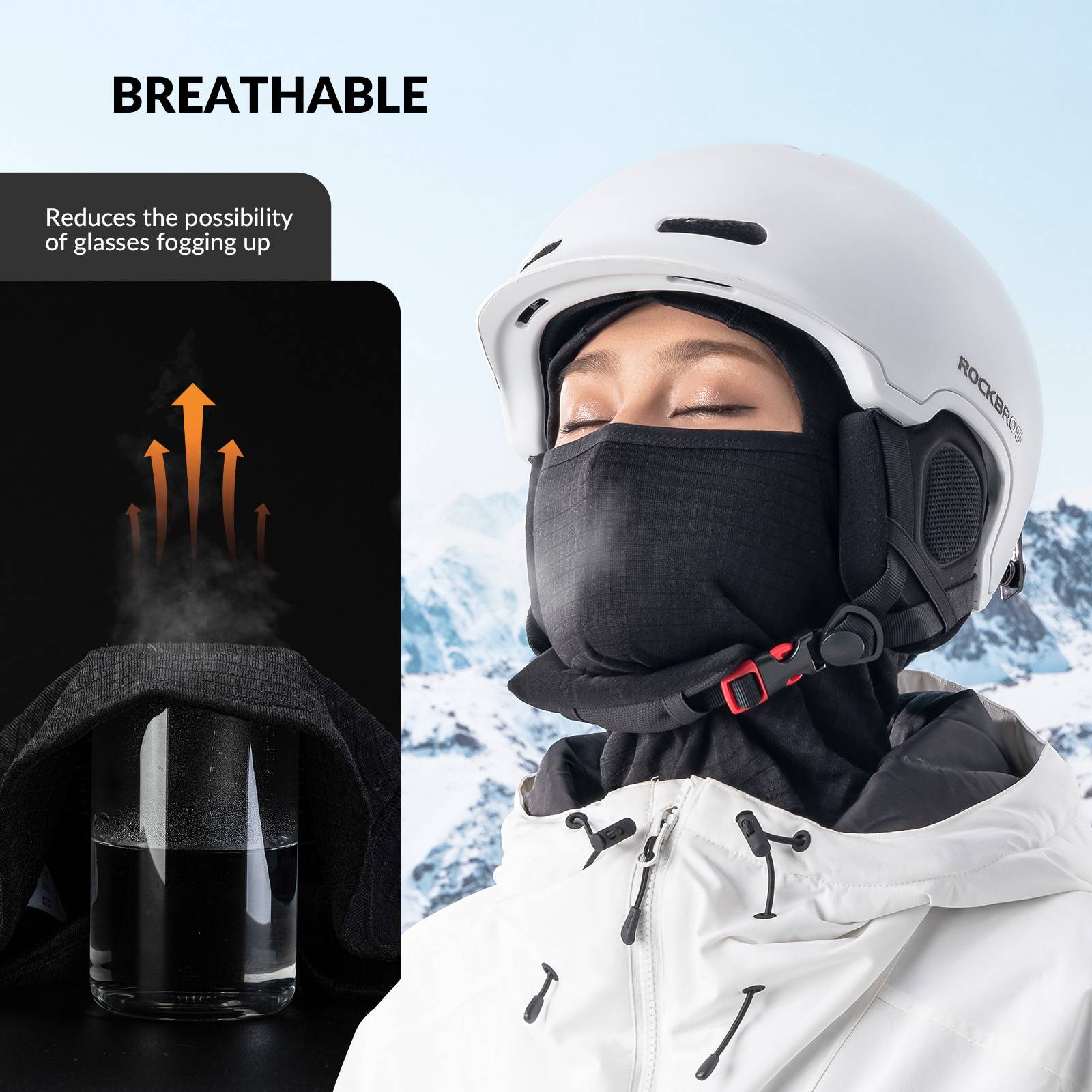 Qunature Winddichte Sturmhaube Herbst Winter Balaclava #Color_Schwarz