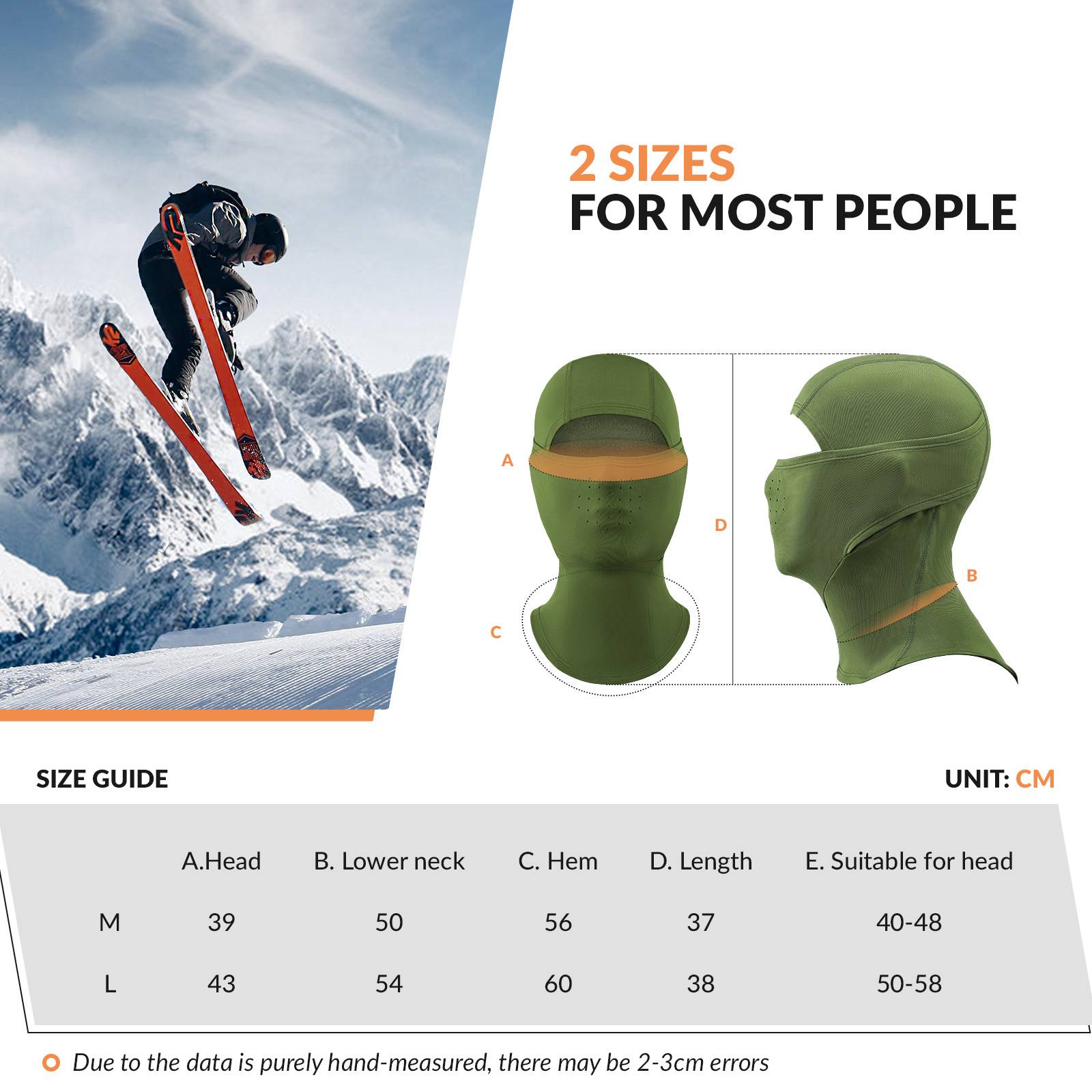 Qunature Winter Sturmhaube & Halsw?rmer #Color_Milit?rgr邦n