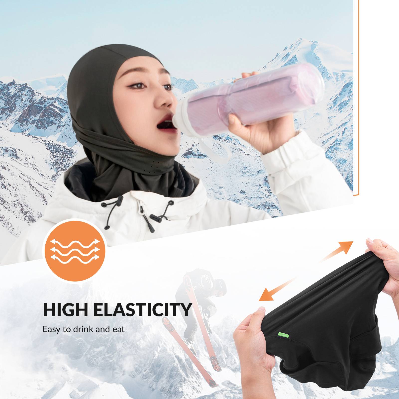 Qunature Winter Sturmhaube & Halsw?rmer #Color_Schwarz