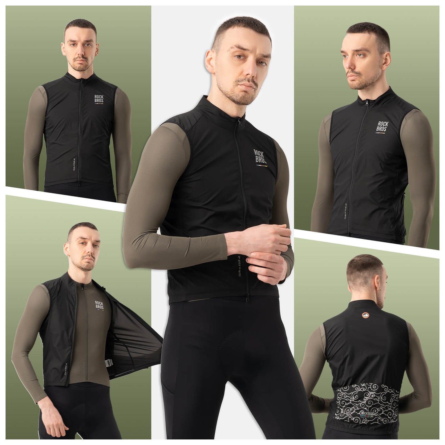 ROAD TO SKY Herren Fahrrad Ärmellos Weste Winddichte Fahrradjacke - ROCKBROS-EU