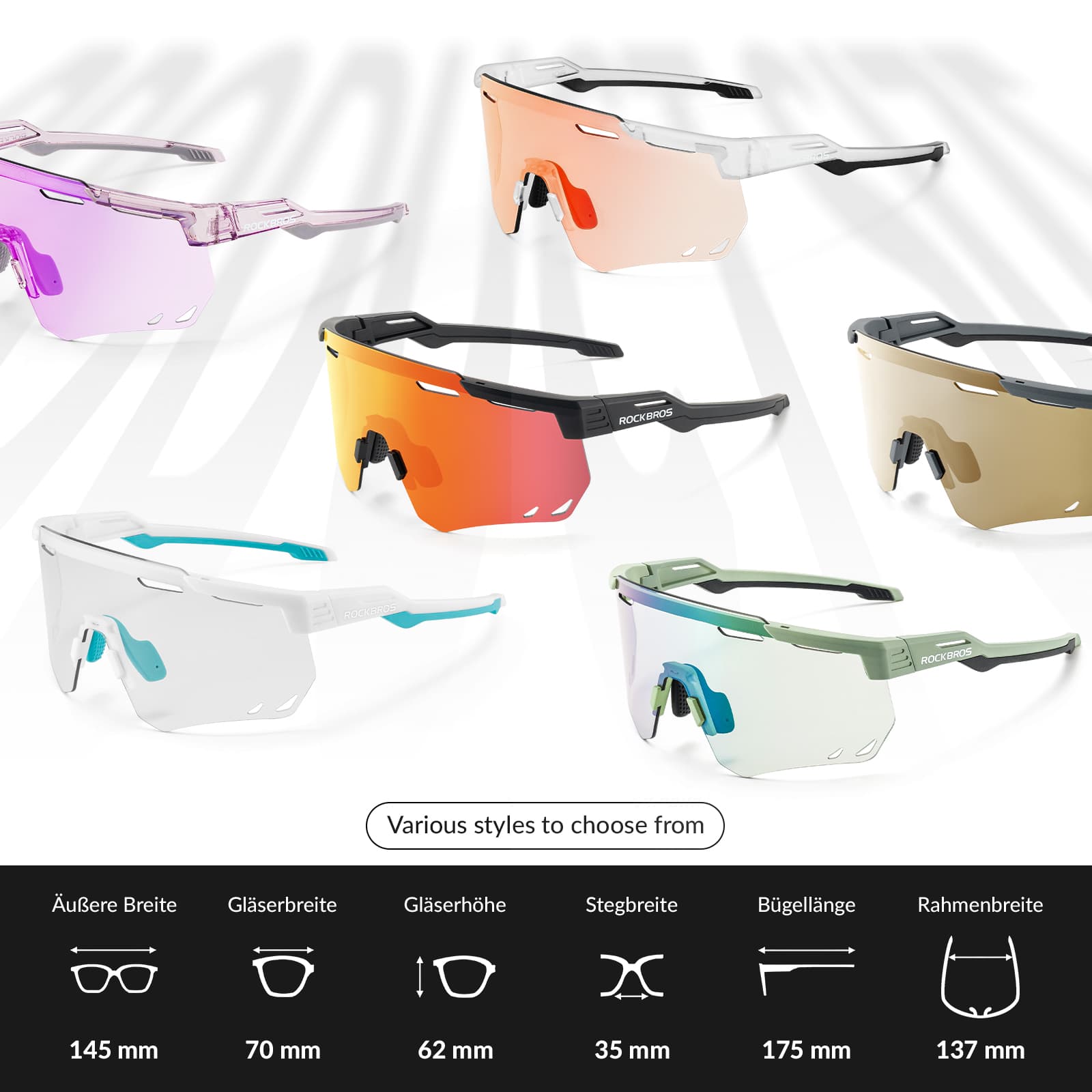 ROCKBROS Ultraleicht Fahrradbrille Polarisierte Sonnenbrille mit UV400-Schutz - ROCKBROS-EU