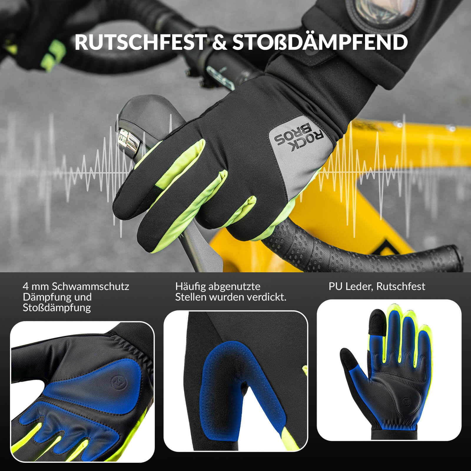 ROCKBROS Thermo Handschuhe Radfahren Ski Touchscreen
