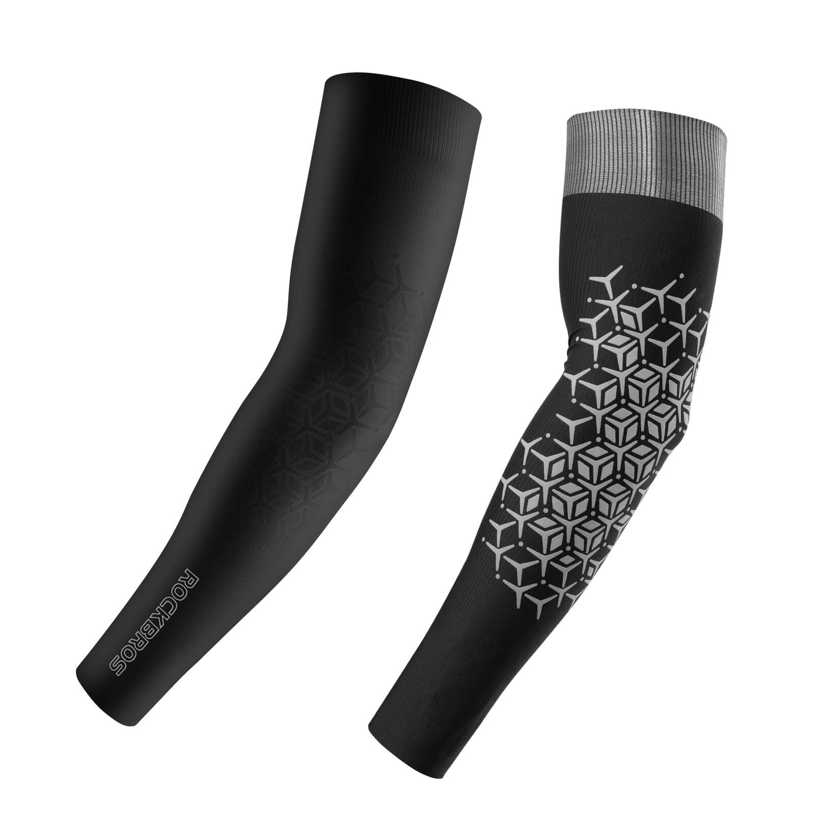 ROCKBROS Armlinge Arm Sleeve Sonnenschutz Kühles Gefühl Schnell Trocknend-Schwarz