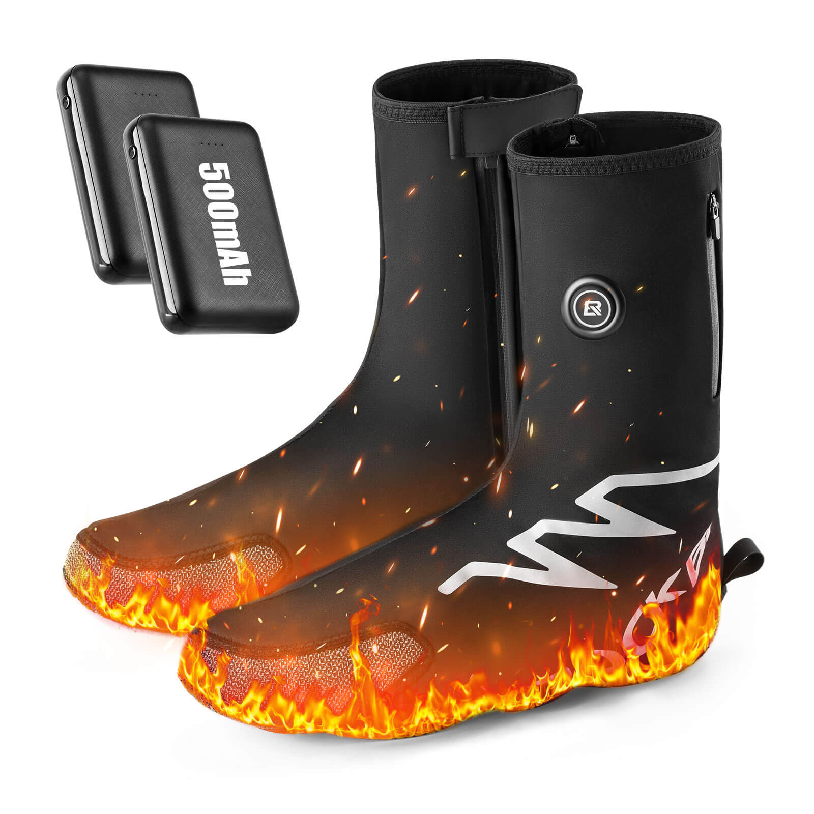 ROCKBROS Beheizte Überschuhe Winter Fahrrad Schuhüberzieher für DamenHerren
