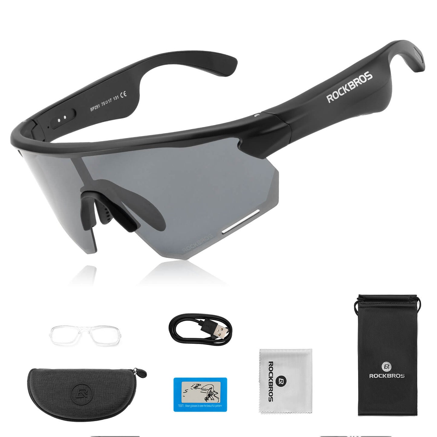 Elektronische Brille Intelligente Fahrradbrille Selbsttönend/Polarisiert