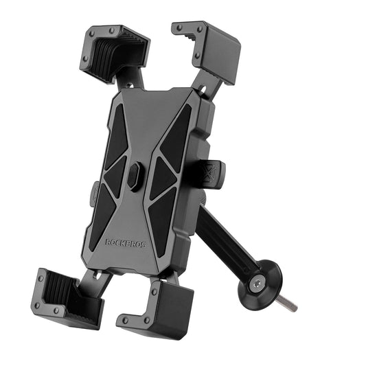 ROCKBROS Fahrrad Handyhalterung 360° Drehbar für Handy 4.5~7.2 Zoll-Schwar - Stem