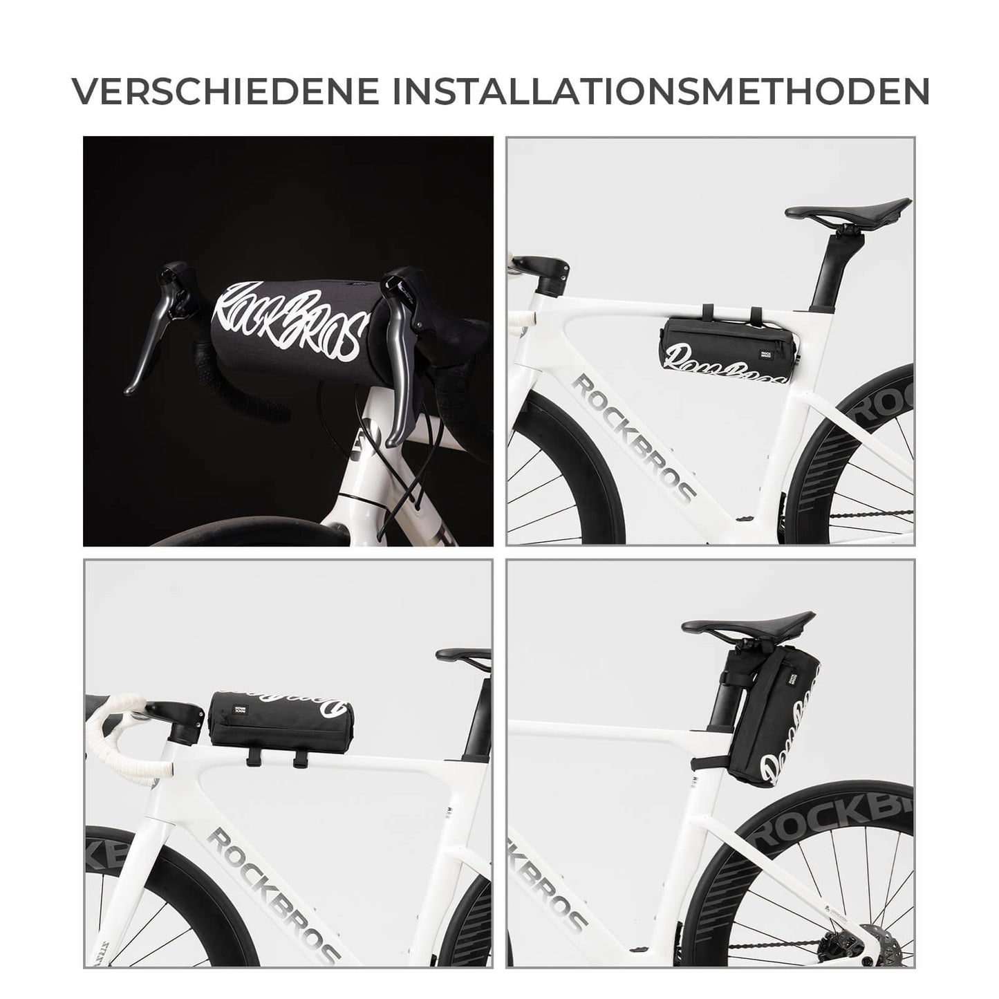 ROCKBROS Fahrrad Lenkertasche Klein mit Schultergurt 2L/3,6L für MTB Gravel Scooter Ebike -2L