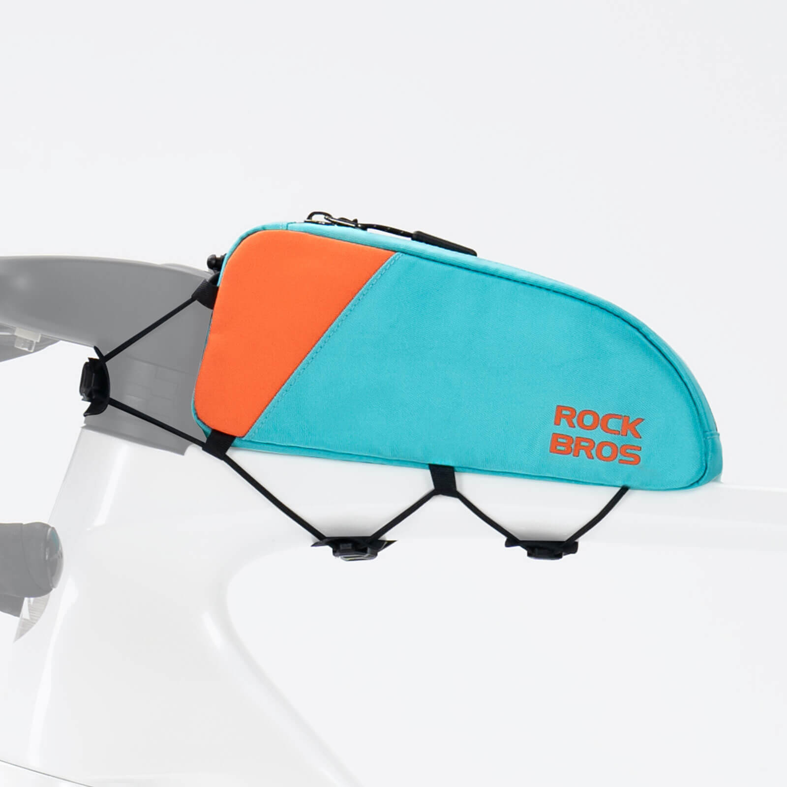 ROCKBROS Fahrrad Oberrohrtasche Schnellverschlussschnalle & Bungee-Seil-Fixierung 0,8L