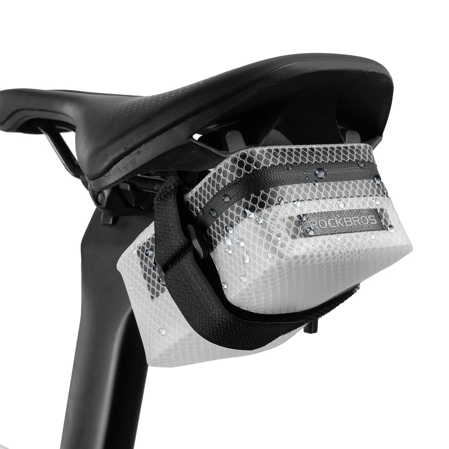ROCKBROS Fahrrad Satteltasche Leicht Kompakt Wasserdicht Rennrad MTB-Weiß