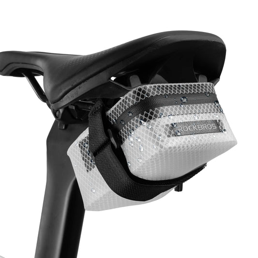 ROCKBROS Fahrrad Satteltasche Leicht Kompakt Wasserdicht Rennrad MTB-Weiß