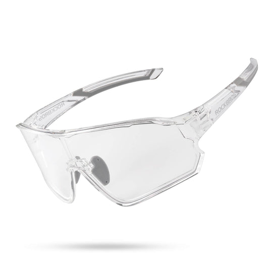 ROCKBROS Fahrradbrille Sonnenbrille Photochrom/Polarisiert UV400 Ultraleicht-Photochrome-Transparent