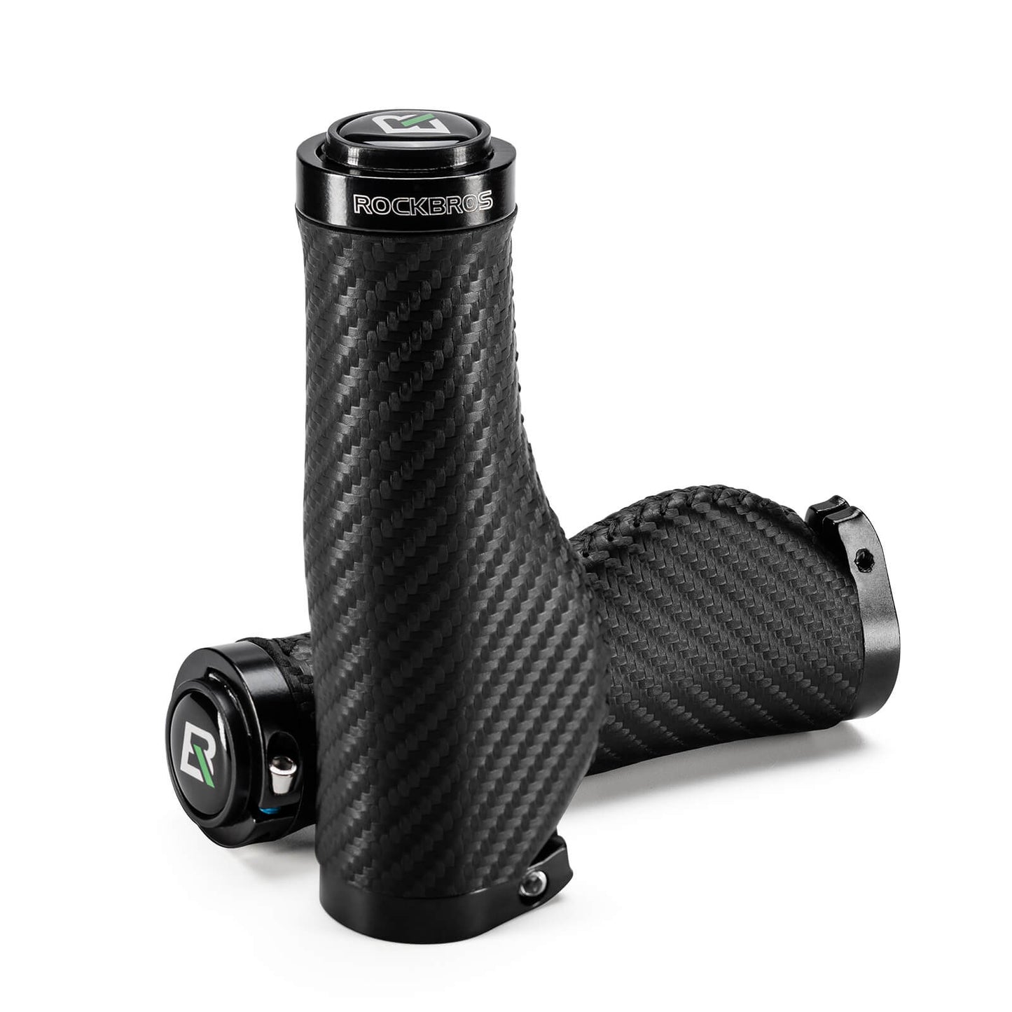 ROCKBROS Fahrradgriffe Kohlenstoffmuster Lenkergriffe Rutschfest 22,2mm-Kugel-förmiger Stil