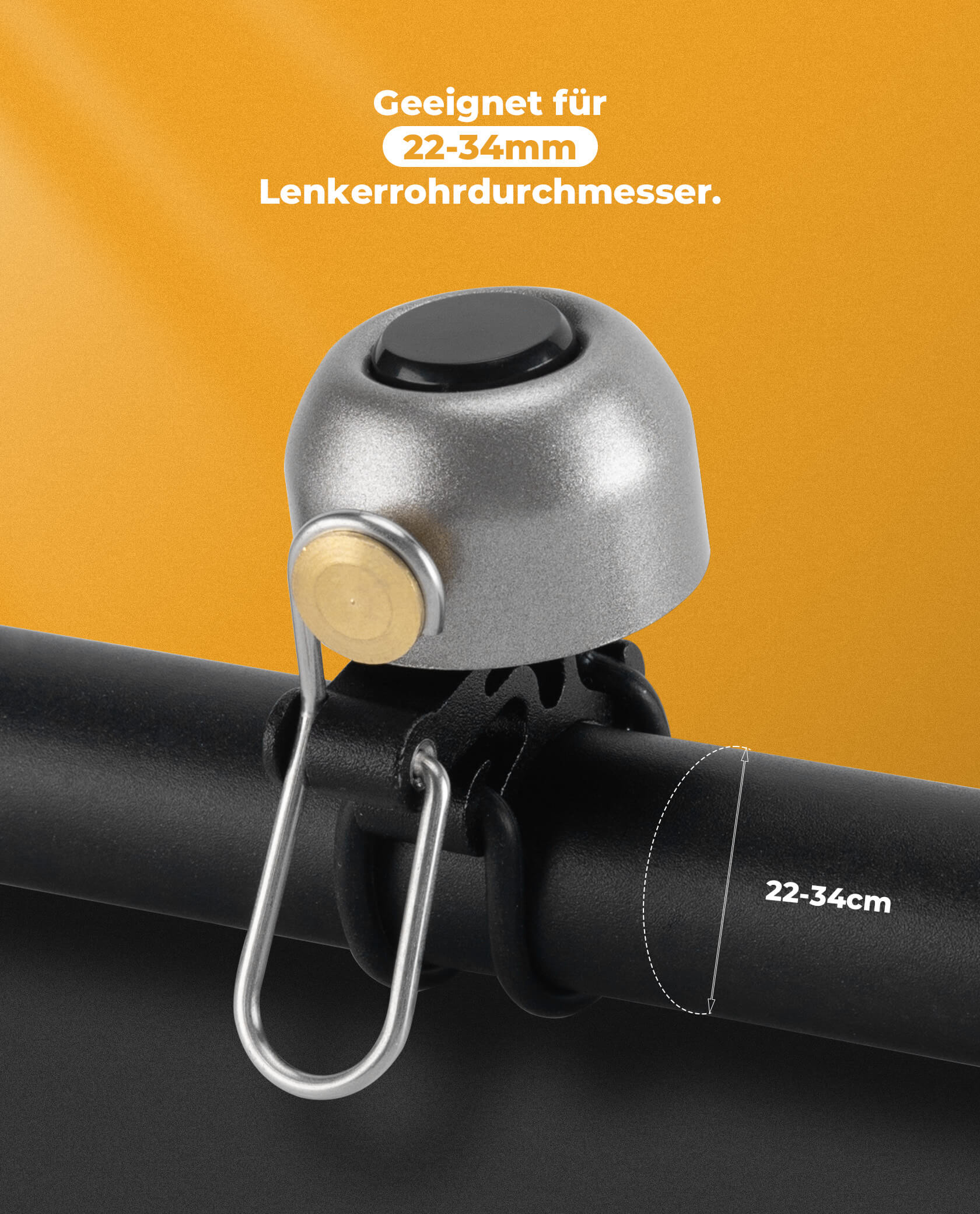 ROCKBROS Fahrradklingel Klassisch Retro Fahrradglocke Laut Klingel für 22-34mm
