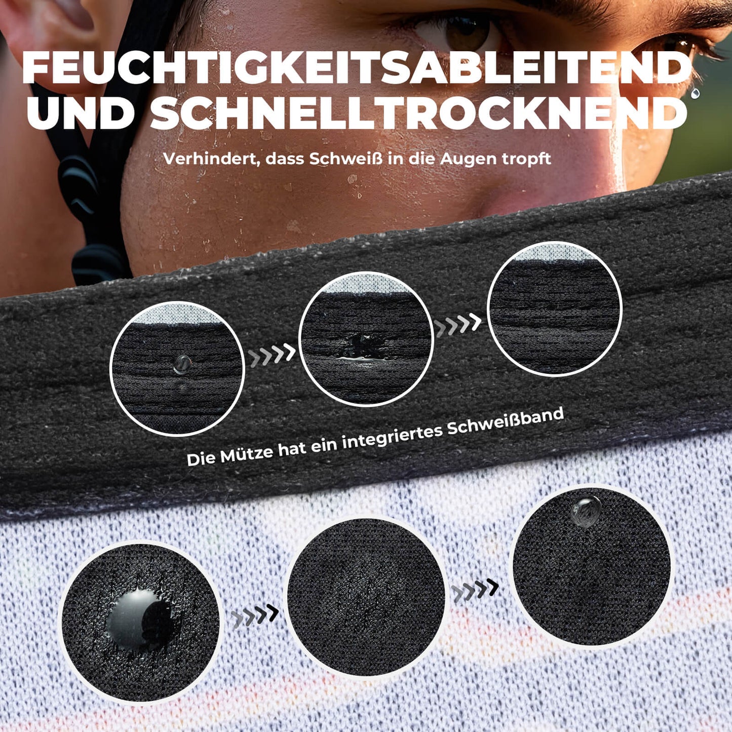 ROCKBROS Fahrradmütze Leichte Schweißabsorbierend Fahrradkappe unter dem Helm