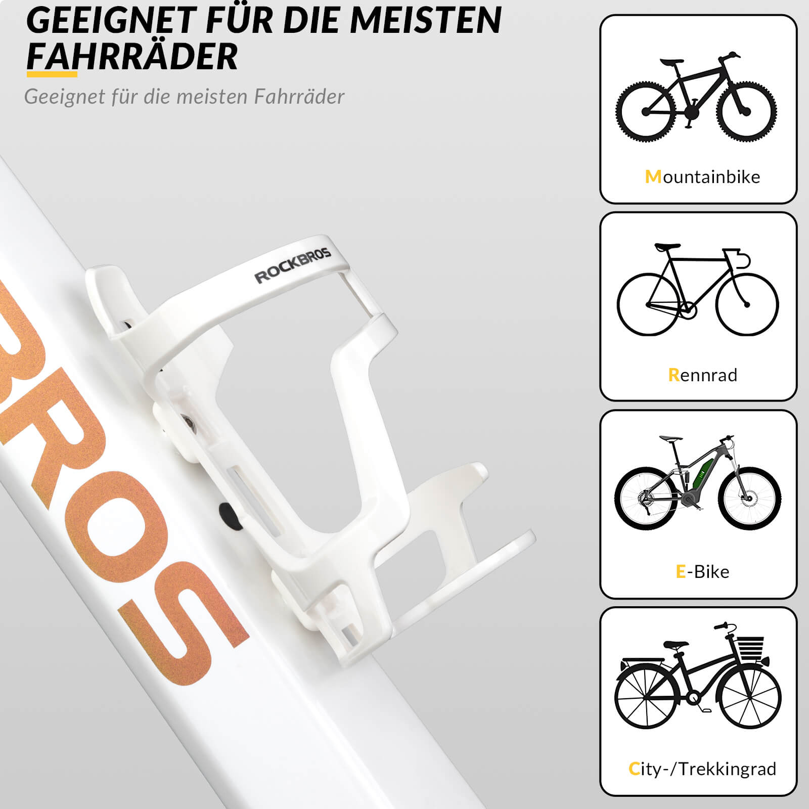 ROCKBROS Flaschenhalter Fahrradzubehör Fahrrad Leicht Getränkehalter Stabil - ROCKBROS-EU